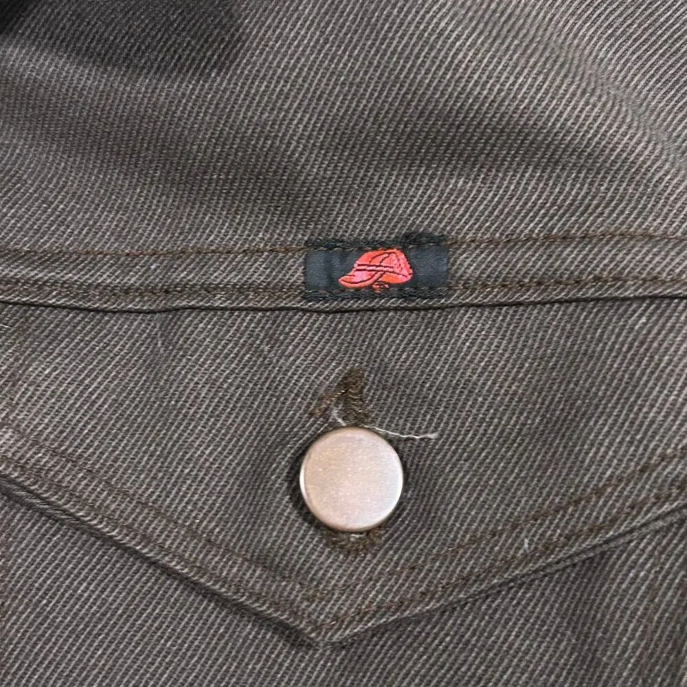 Vintage 70s Red Kap Fleece Lined Jacket Mens Small Workwear Brown USA Made